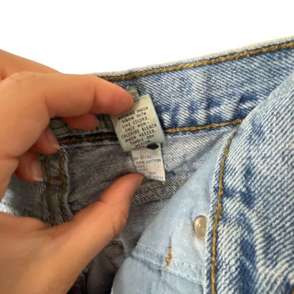 Abercrombie & Fitch Denim Super Skinny Jeans Sz 28x32 90s Light Wash Raw Hem - Picture 10 of 14